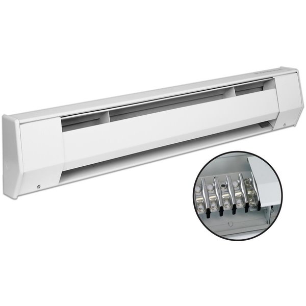 Totaltools 6 ft. 208V K Baseboard Heater - 1500W, White TO2601883